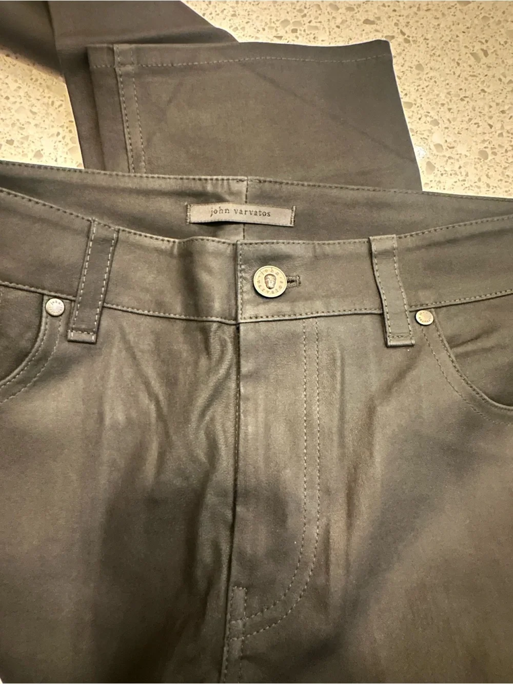 John Varvatos Black Slim Straight Pants